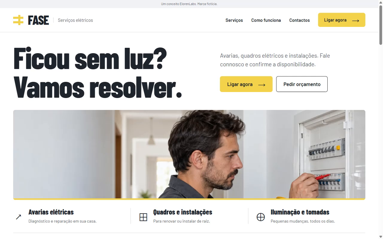 Pré-visualização do website: FASE
